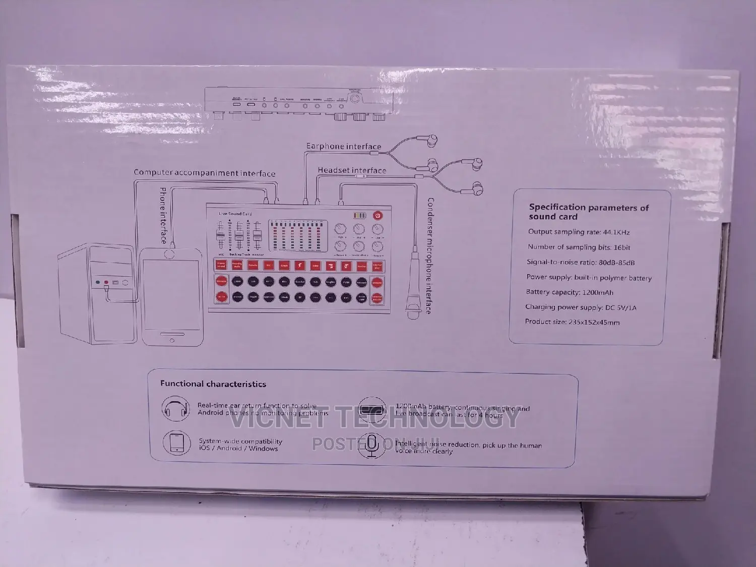 Professional Audio Mixer Live Sound Card