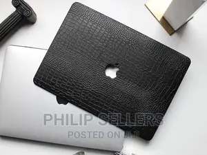 3D Black Crocodile Leather Hard Case Cover for Macbook Air 1
