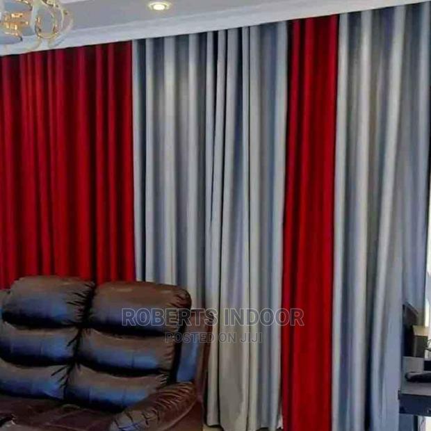 Red and Grey Curtains , Perfect Look