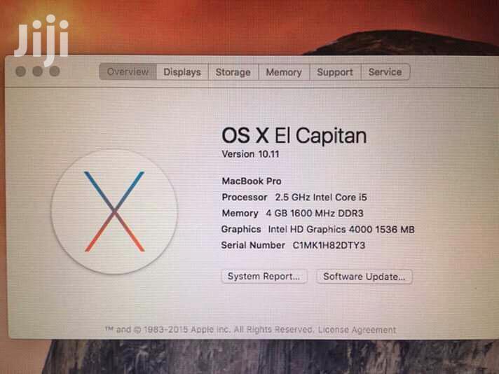 Laptop Apple MacBook Pro 4GB Intel Core i5 HDD 500GB