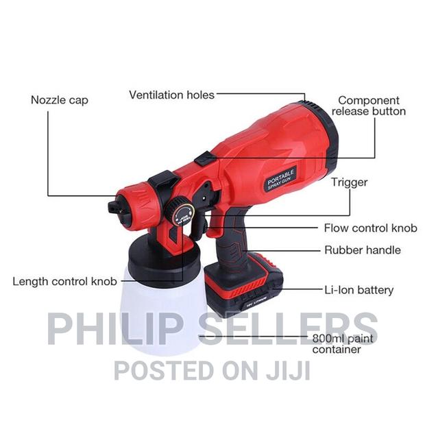 Cordless Electric Spray Gun Paint Sprayer High Pressure Powe - thumbnail 2