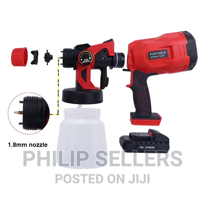 Cordless Electric Spray Gun Paint Sprayer High Pressure Powe