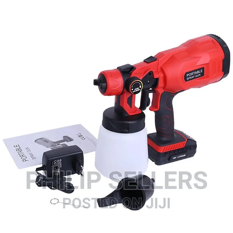 Cordless Electric Spray Gun Paint Sprayer High Pressure Powe