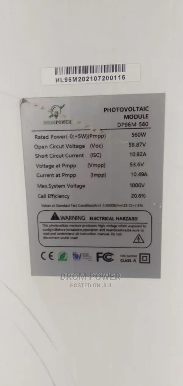 Solar Panel Drom 560w Mono