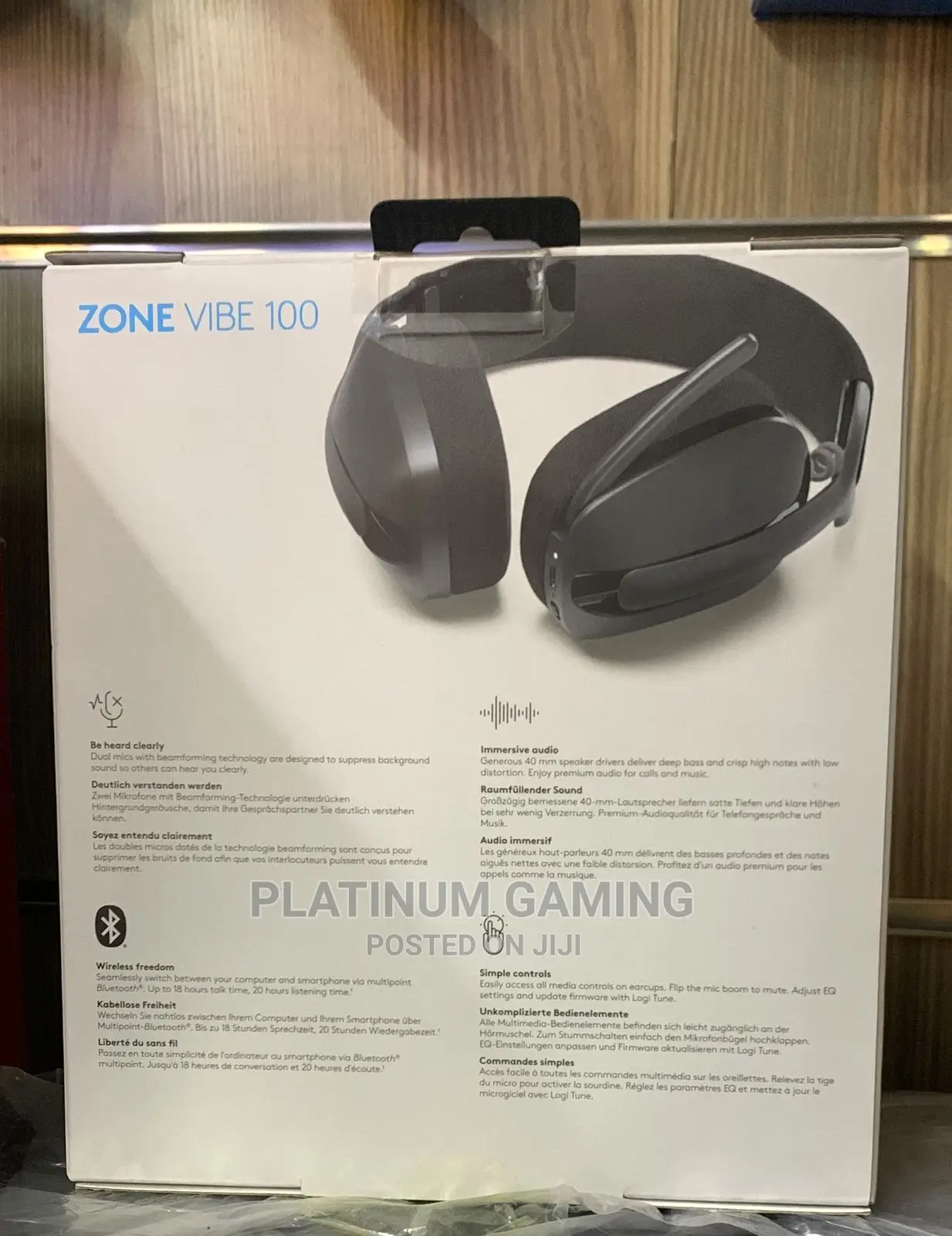 Logitech Zone Vibe 100 Lightweight Wireless Headphones