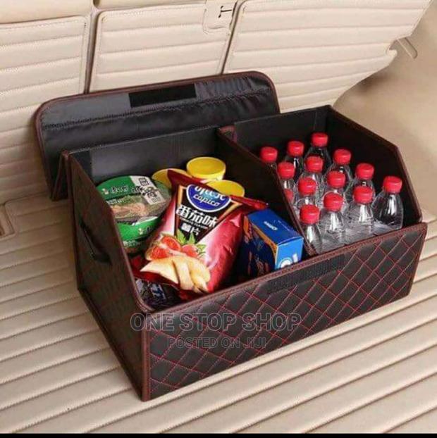Black Leather With Red Stitches Boot Organizer - main view