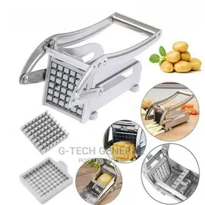 Generic Stainless Steel Potato Chips Cutter- 2 Blades