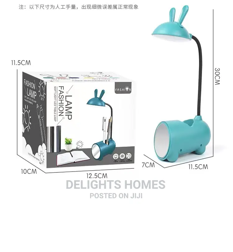 Rechargable Fashion Lamp With Mirror and Phone/ Pens Holder