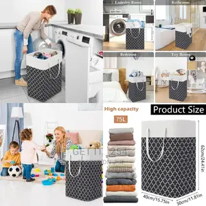 75L Laundry Basket With Handles