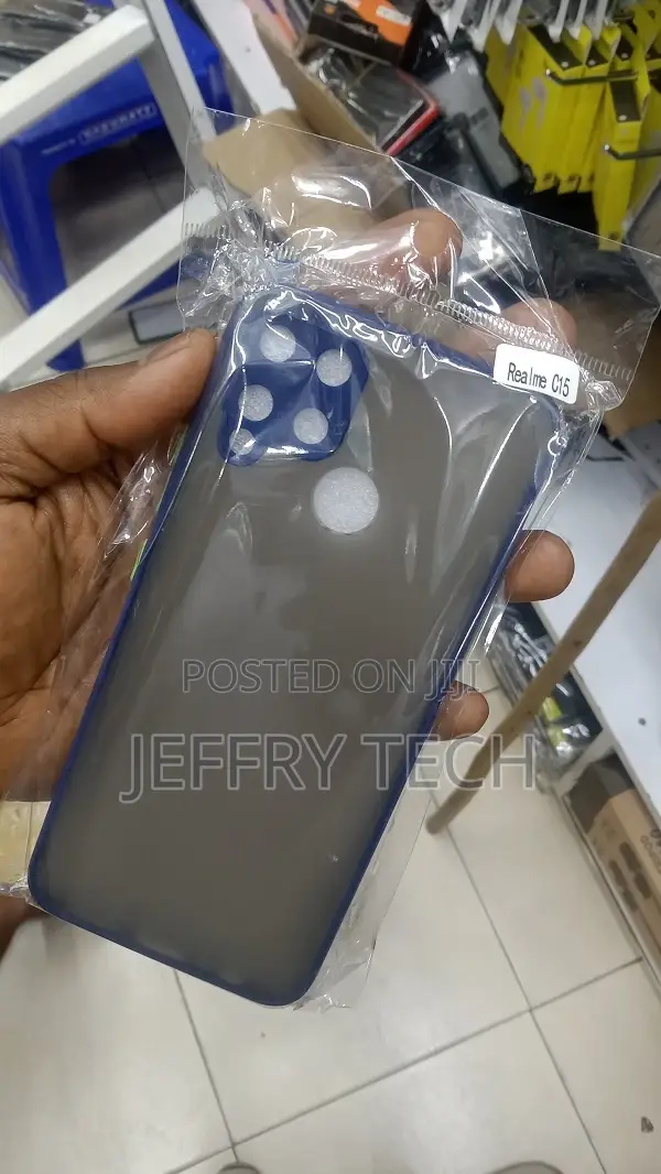 Smoke Shockproof Case for Realme C15 Dual Layer Protection S