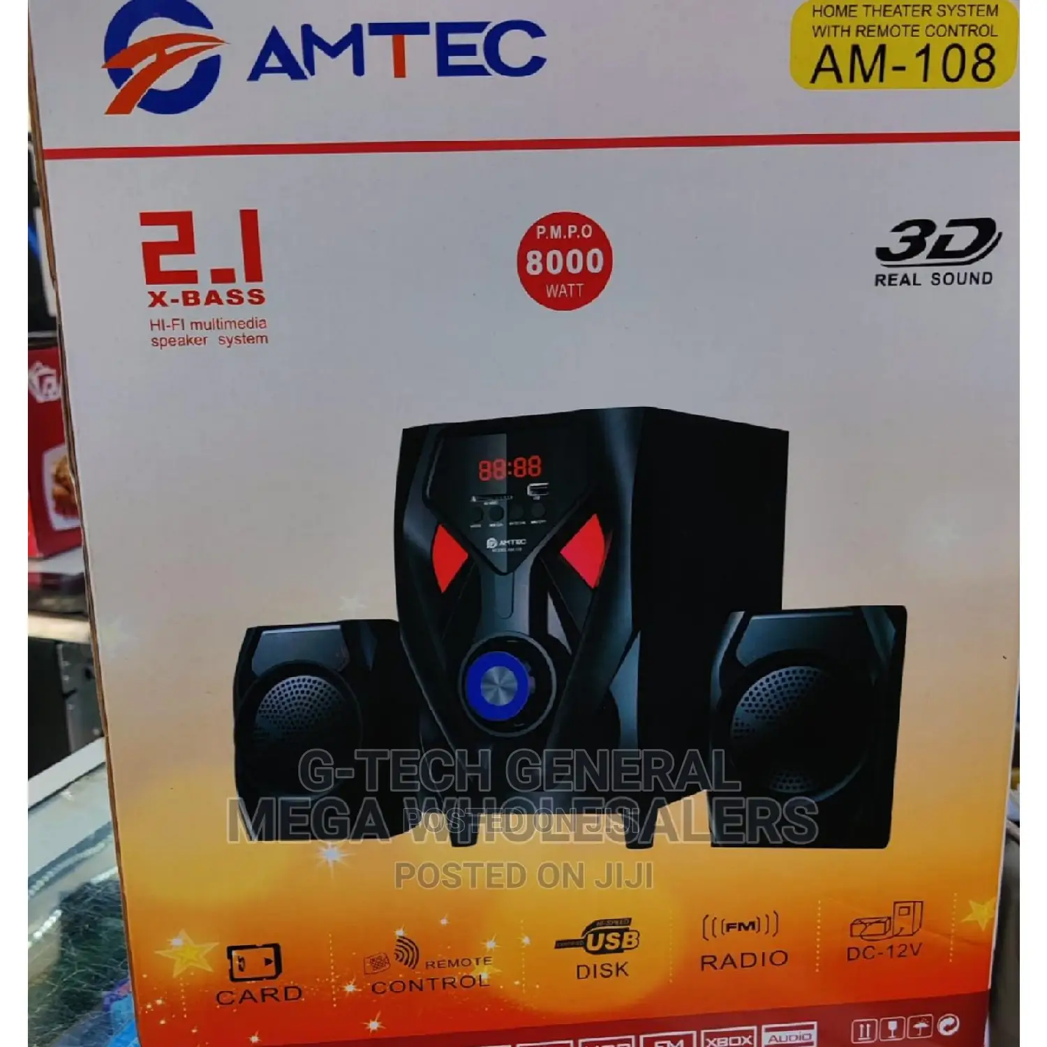 Amtec Am-108 2.1ch Multimedia Speaker System