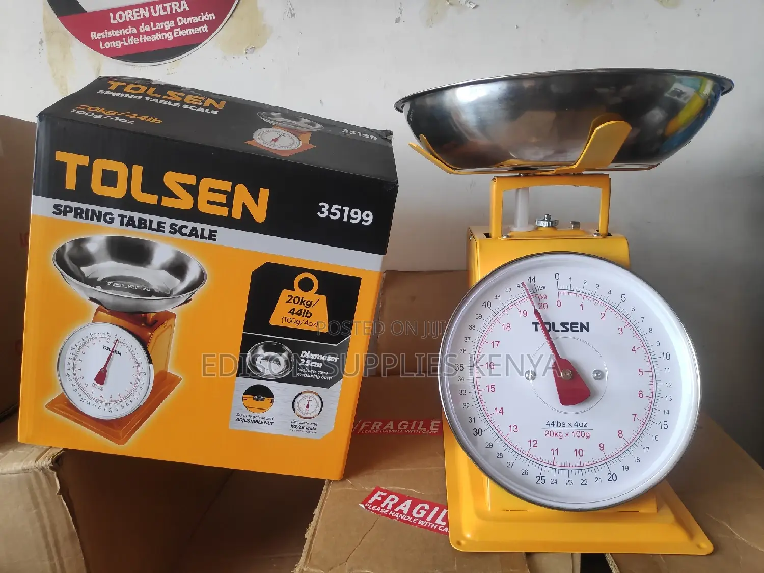 Tolsen Spring Table Scale Weighing Scale 20kg Kitchen Scale