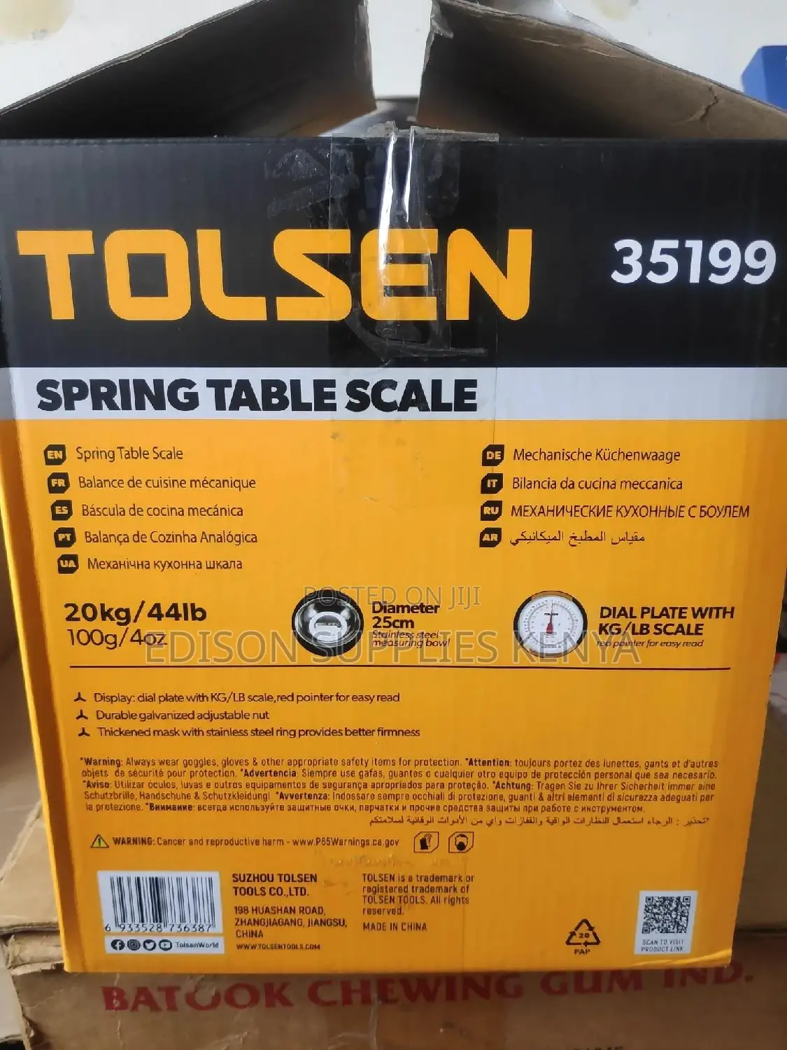 Tolsen Spring Table Scale Weighing Scale 20kg Kitchen Scale