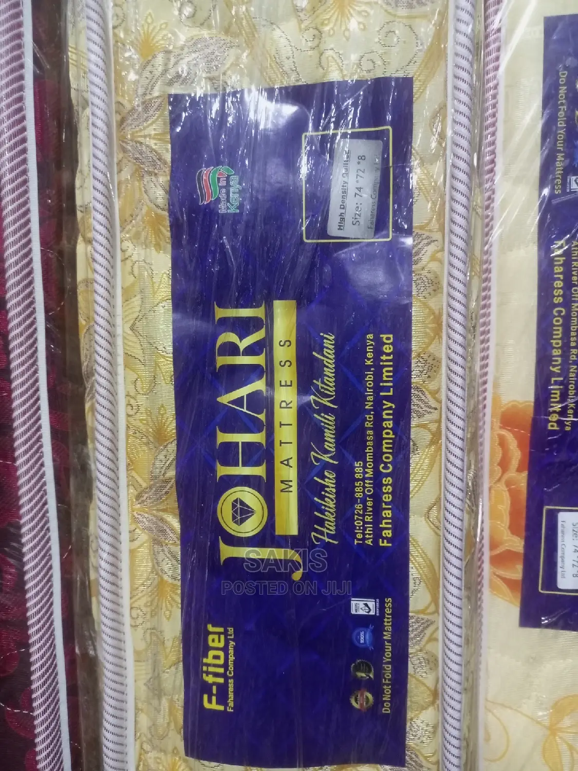 Johari Fibre! 5 X 6 X 8 Hd Quilted Mattresses. Free Delivery