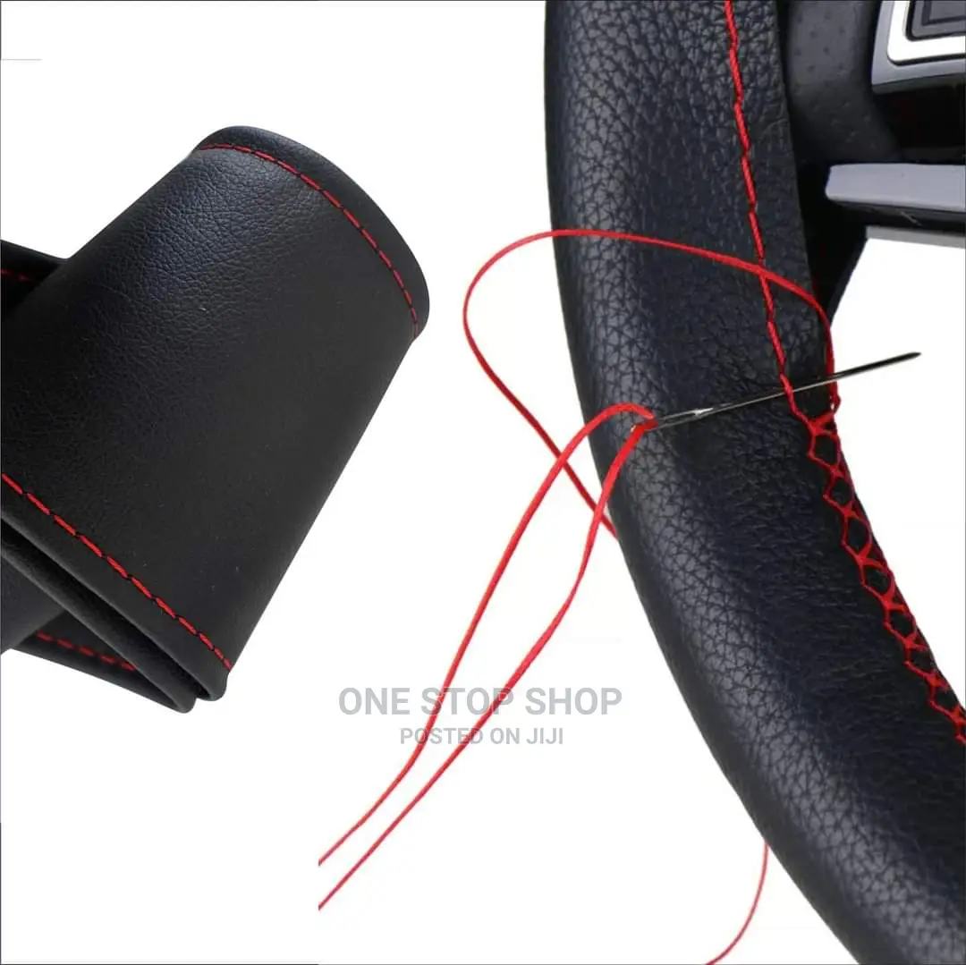 Leather Stitching Universal Fit Steeeing Wheel Cover