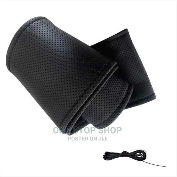 Leather Stitching Universal Fit Steeeing Wheel Cover - thumbnail 2