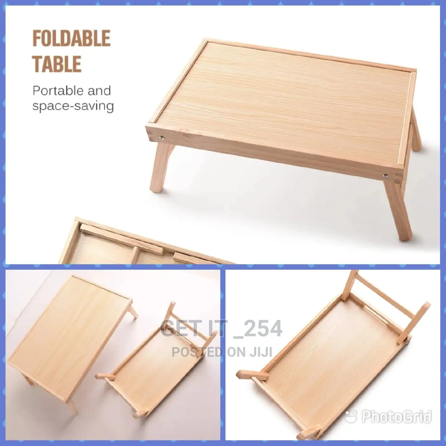 Foldable Bamboo Tray