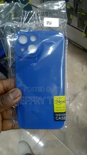 Back Cover for iPhone 14 (Green, Grip Case, Silicon, Pack O
