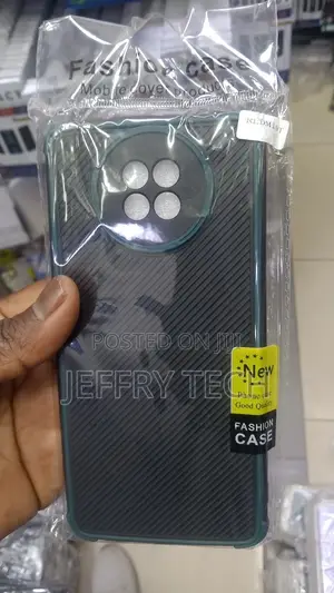 Carbon Fiber Cover for Xiaomi Redmi 9T Case Bumper Rubber Si