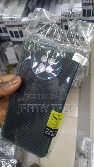 Carbon Fiber Cover for Xiaomi Redmi 9T Case Bumper Rubber Si