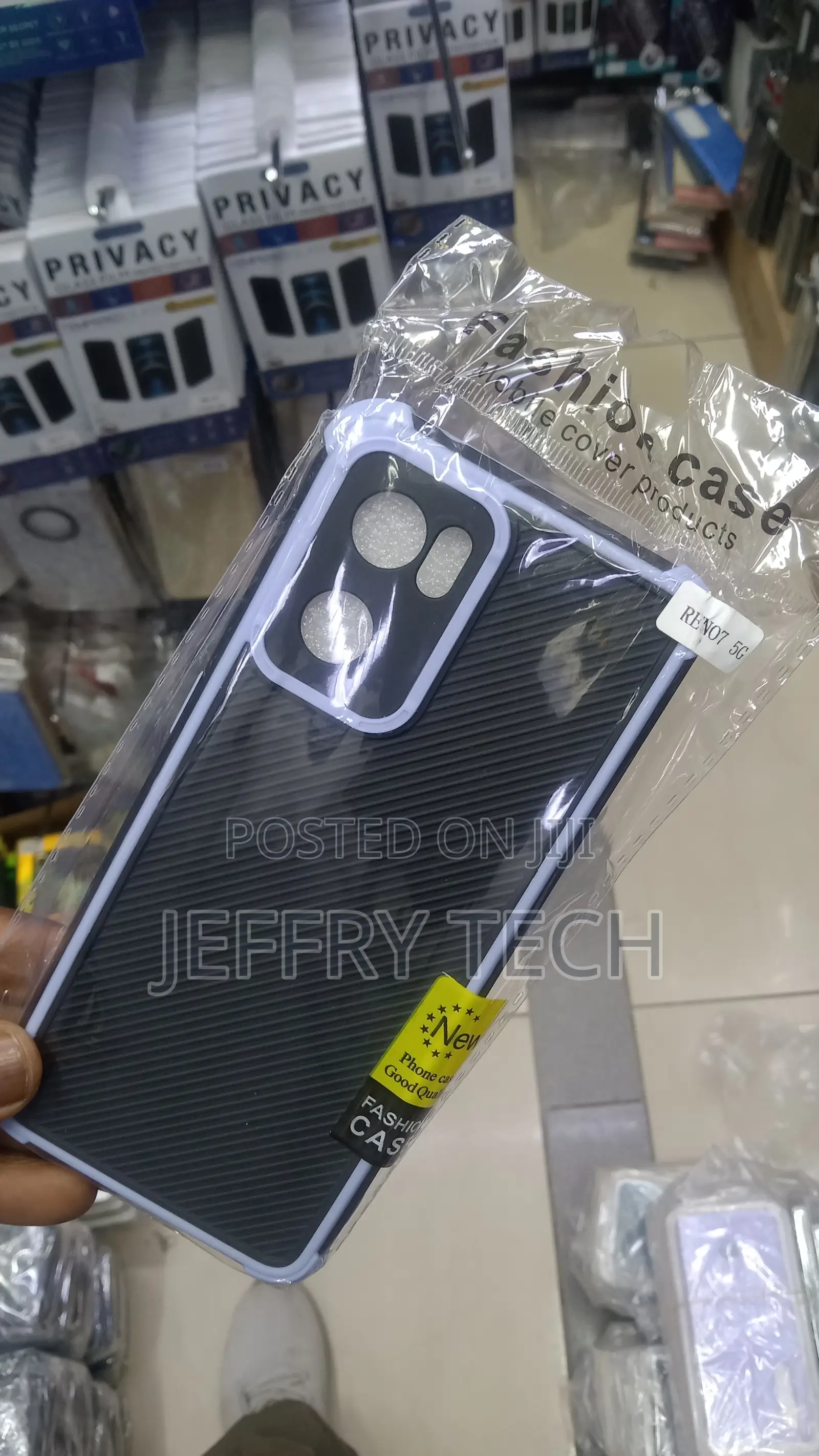 Oppo Reno 7 4G Case Bumper Anti-Knock Silicone Carbon Fiber