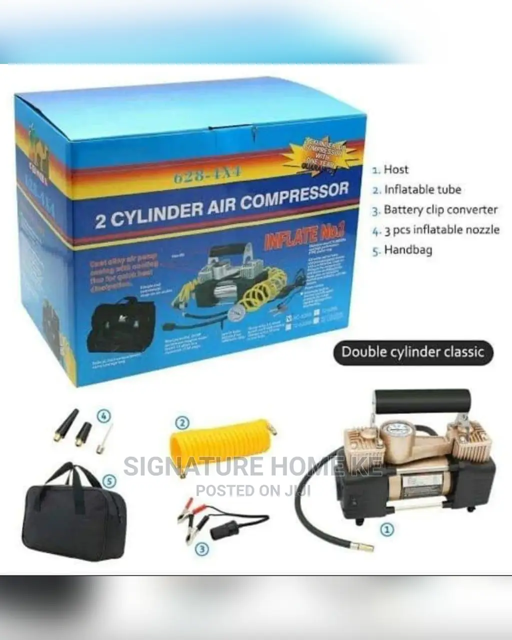 2-Cylinder Air Compressor/Tyre Inflator