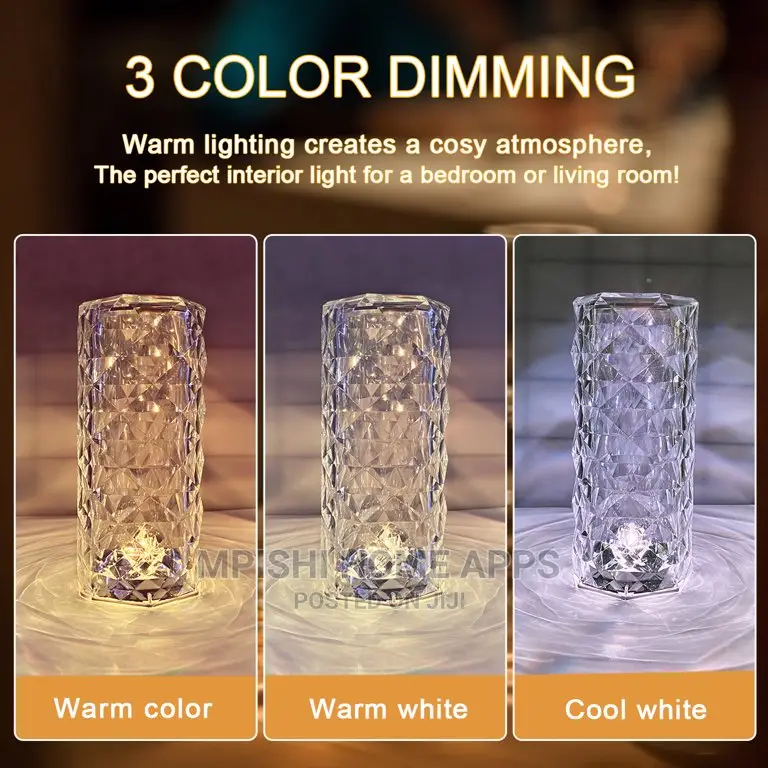3 in 1 Crystal Table Lamp