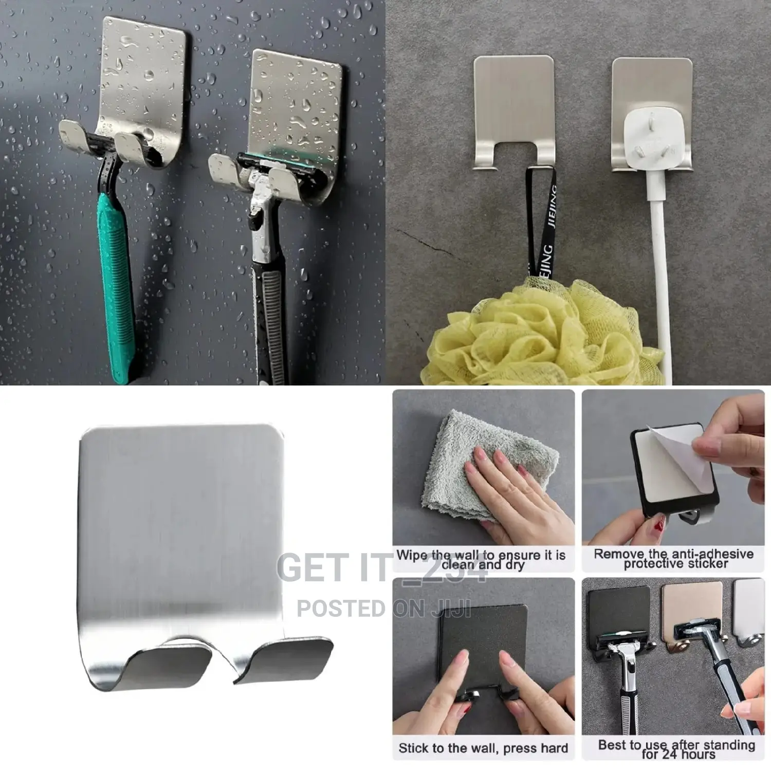 *Bathroom Stainless Steel Shaver Holder