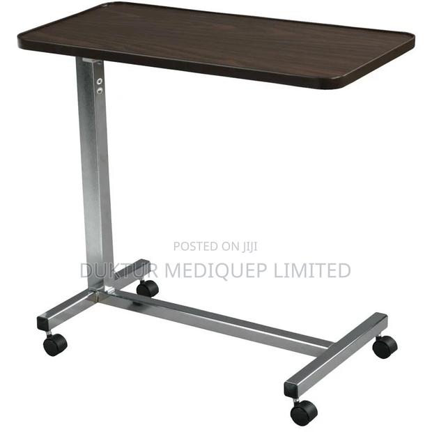 Medical Non Tilt Top Overbed Table, Chrome - thumbnail 3