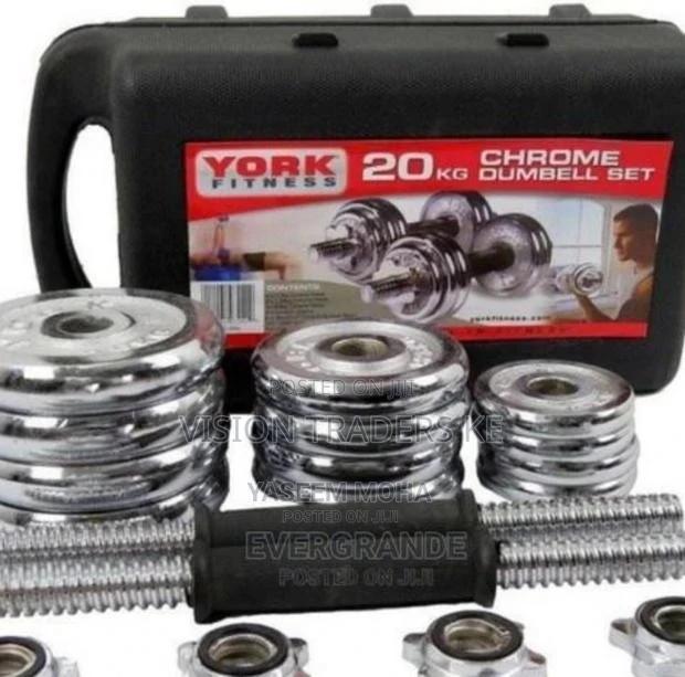 Chrome Dumbbell 20kgs Weight - main view