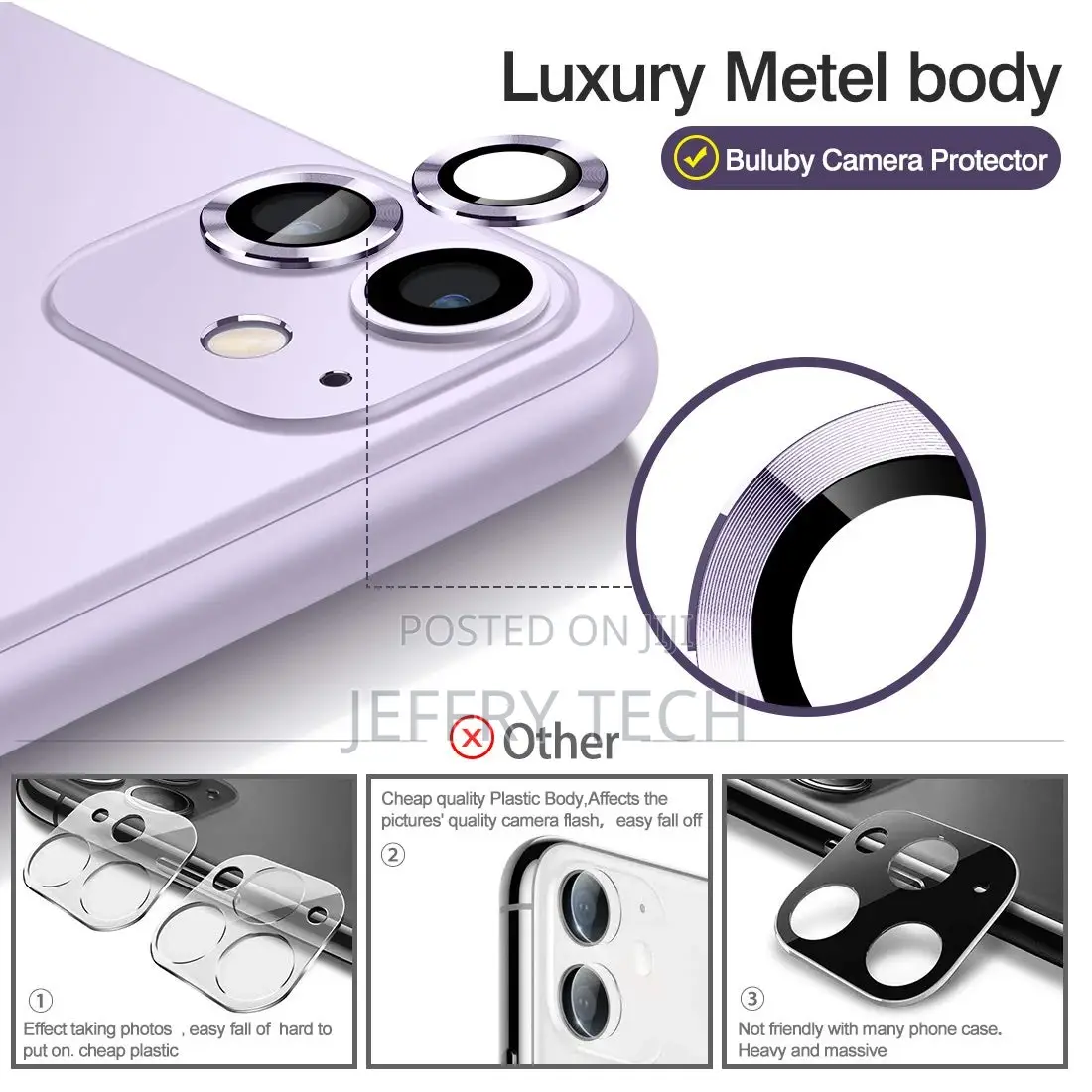 Camera Lens Protector for iPhone 11 (6.1 Inch), Tempered Gla
