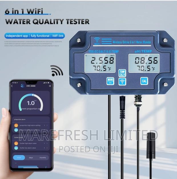 Digital Wifi Water Analyzer 6 IN 1PH,EC,TDS,SALT G.S TEMP - main view