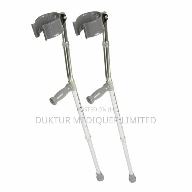 1 Pair Walking Forearm Crutches, 113kg Weight Capacity