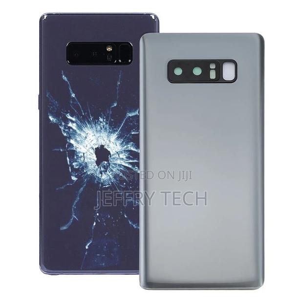 Back Cover With Camera Lens Cover for Galaxy Note 8(Silver) - main view