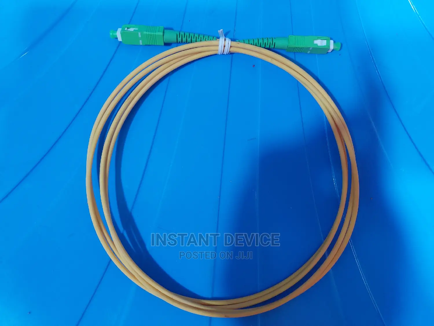 Yellow Optical Fiber Patchcord With Green SC/APC Connectors