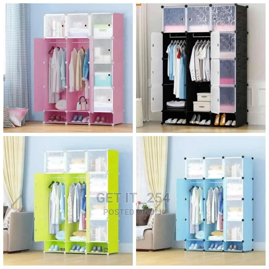 3 Column Plastic Portable Wardrobe Organiser