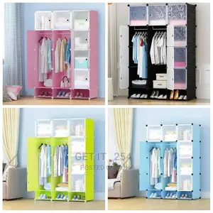 3 Column Plastic Portable Wardrobe Organiser