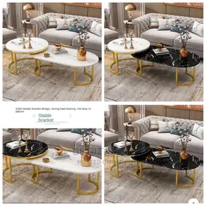 Marbled Pattern Glas. Coffee Table Set