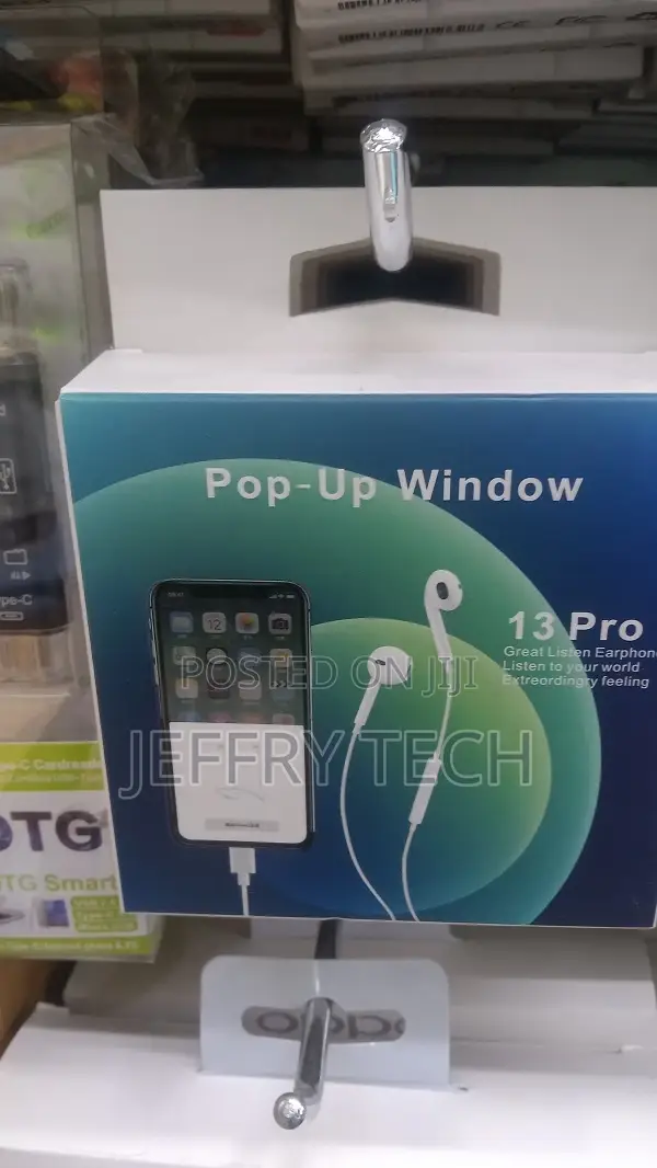 Pop-Up Window Headphones Wired Bluetooth Earphone for Apple
