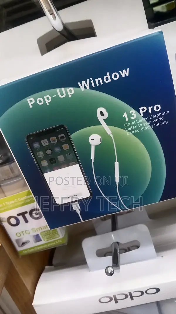 Pop-Up Window Headphones Wired Bluetooth Earphone for Apple