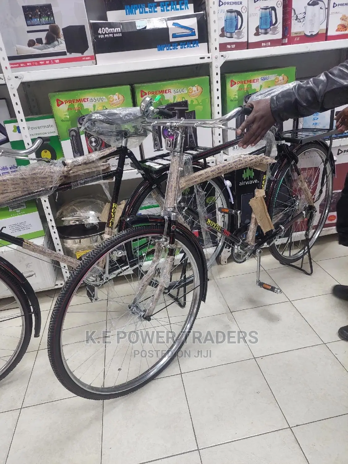 Fully Equipped Modern Black Mamba Adult Bicycle
