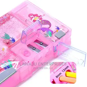 Cartoon Themed Pencil Pouch With Two Sharpeners