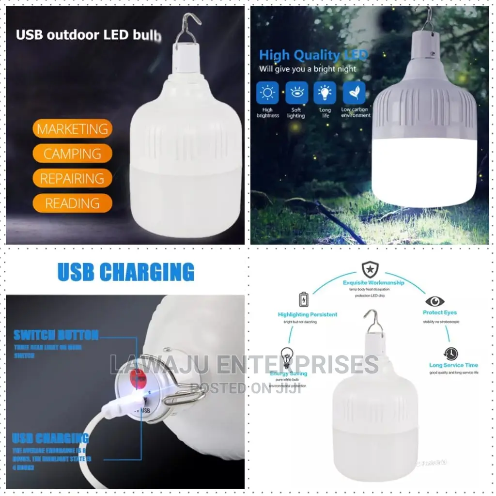 Portable, Rechargeable Camping LED Lights Emergency Bulb