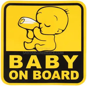 Car Baby on Board Fluorescent Sticker