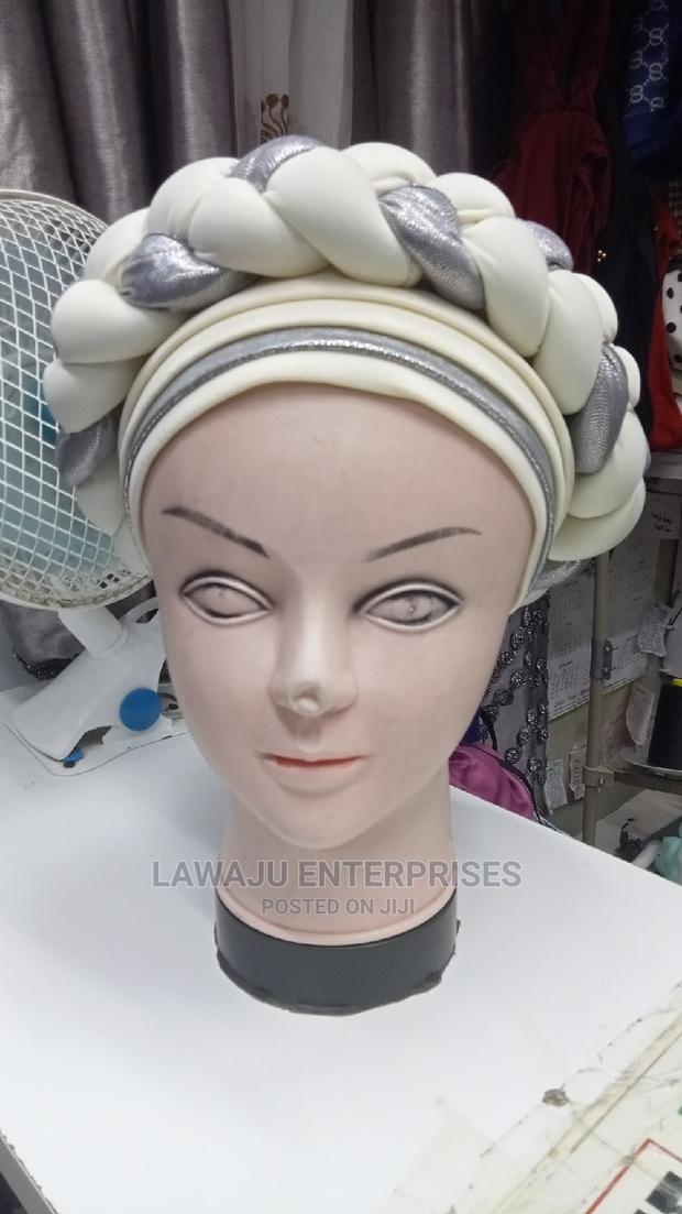 Classy Creamy Gele Bonnet - thumbnail 3