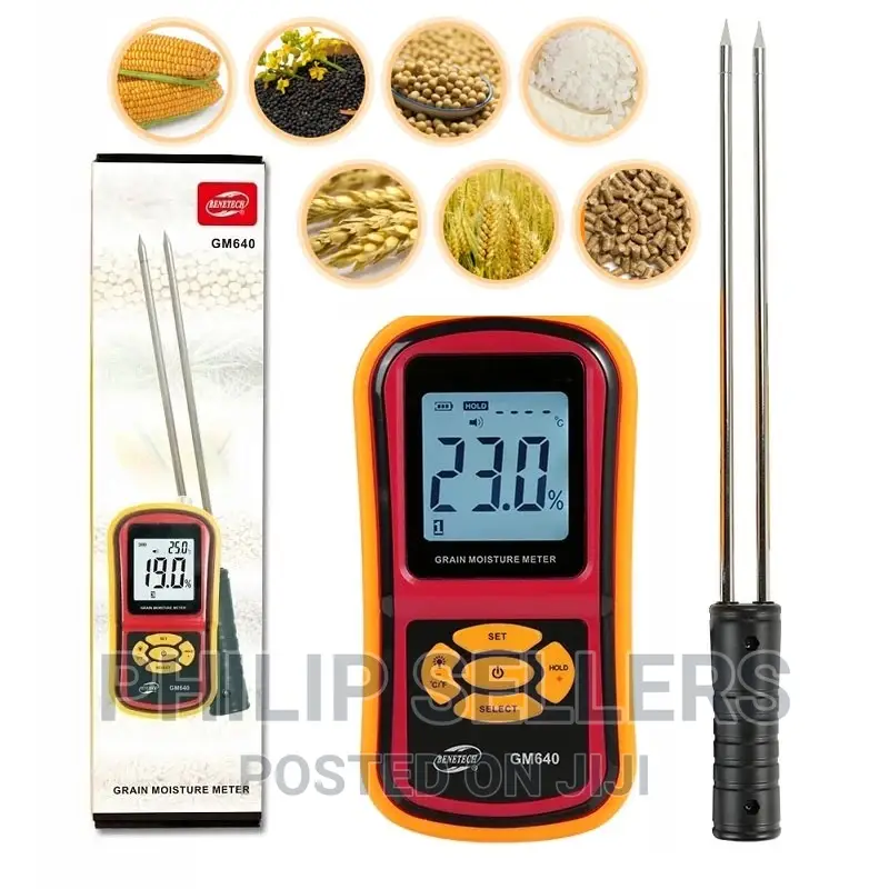 Grain Moisture Meter GM640 Portable Digital LCD Temperature