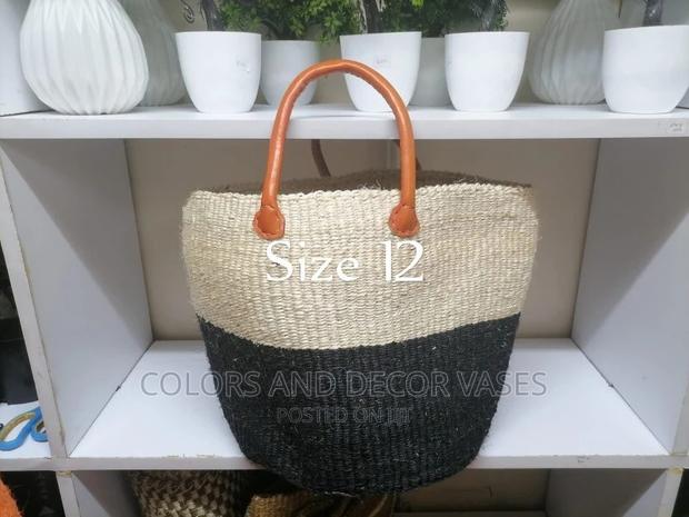 12 Inches Leathered Hands Laundry Baskets - main view