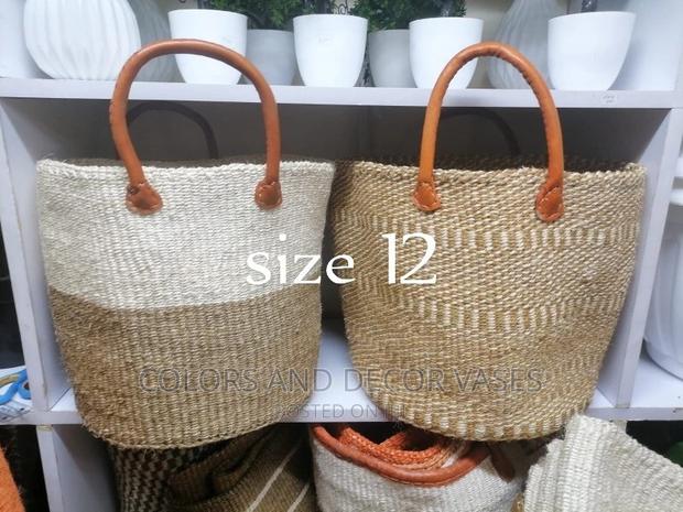 12 Inches Leathered Hands Laundry Baskets - thumbnail 5