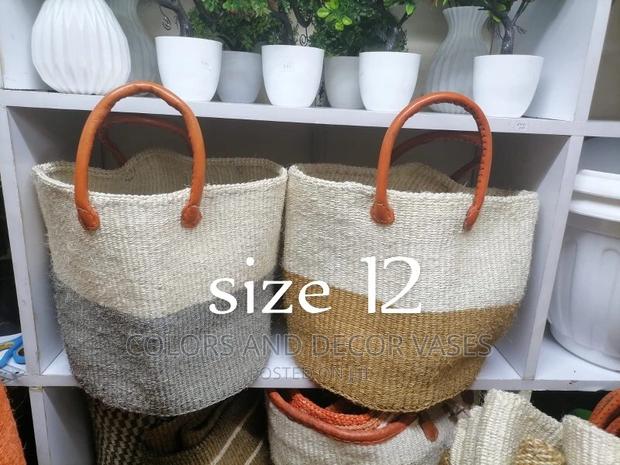 12 Inches Leathered Hands Laundry Baskets - thumbnail 4