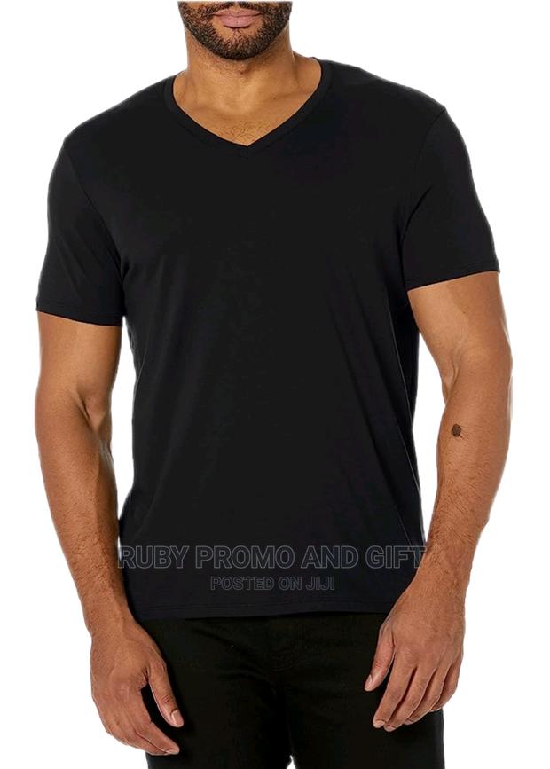 Black v-Neck T-Shirts - thumbnail 3